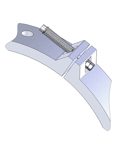 Cast-In Heaters example 6 disc-spring lock, cast on clamping strap
