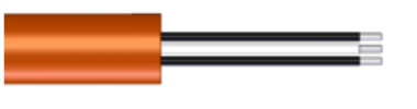 teflon insulated leads (PTFE), 2- or 3-core, temperature-stable up to max. 260 °C