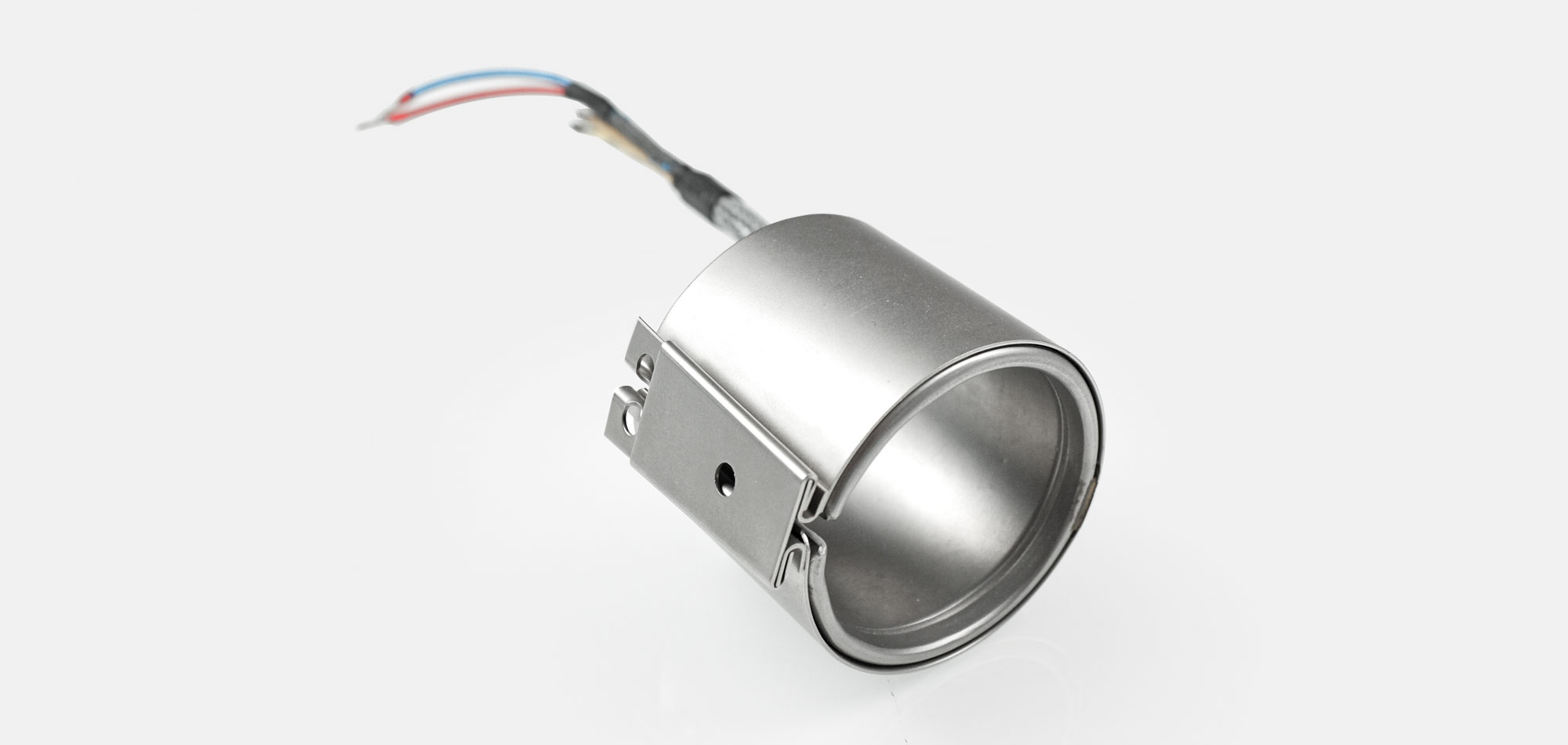 High performance Nozzle Band Heater, operating temperatures up to 600°C, injection molding, cutouts, thermocouple connector, integrated thermocouple, tight installation space, demanding materials, PTFE-PEEK processing, reduced cycle times, cable extrusion