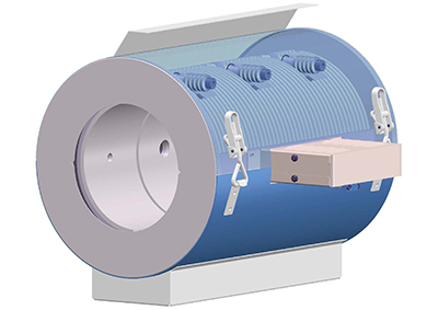 HAK in splitted design with terminal box on cooling rips, clamp connection