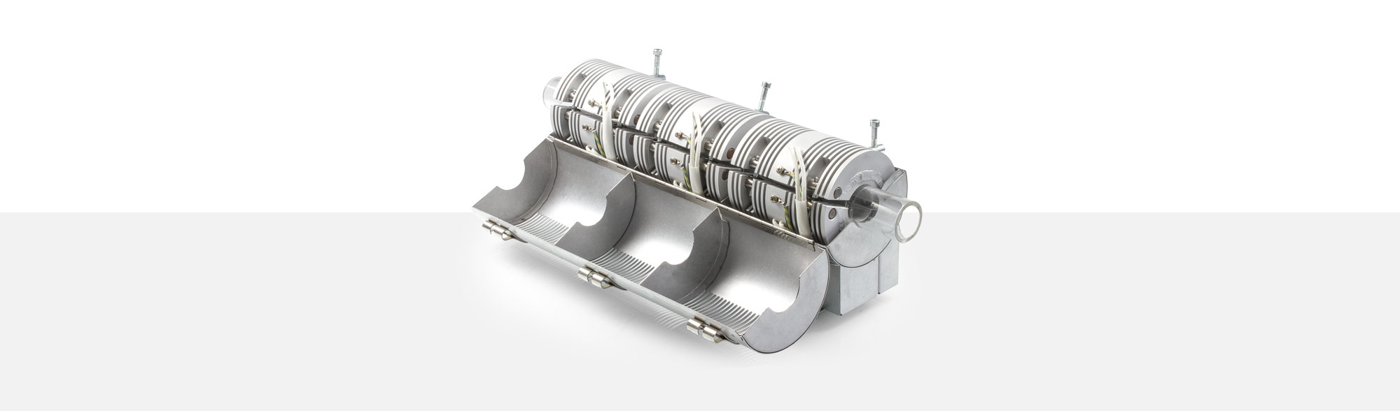 High-performance Heat-Cool-Combination, temperatures up to 450°C, extrusion, injection molding, recycling systems, blowers, air cooling, cooling-intensive systems, minimal heating-up time, perfect heat distribution, energy efficient, cramped installation