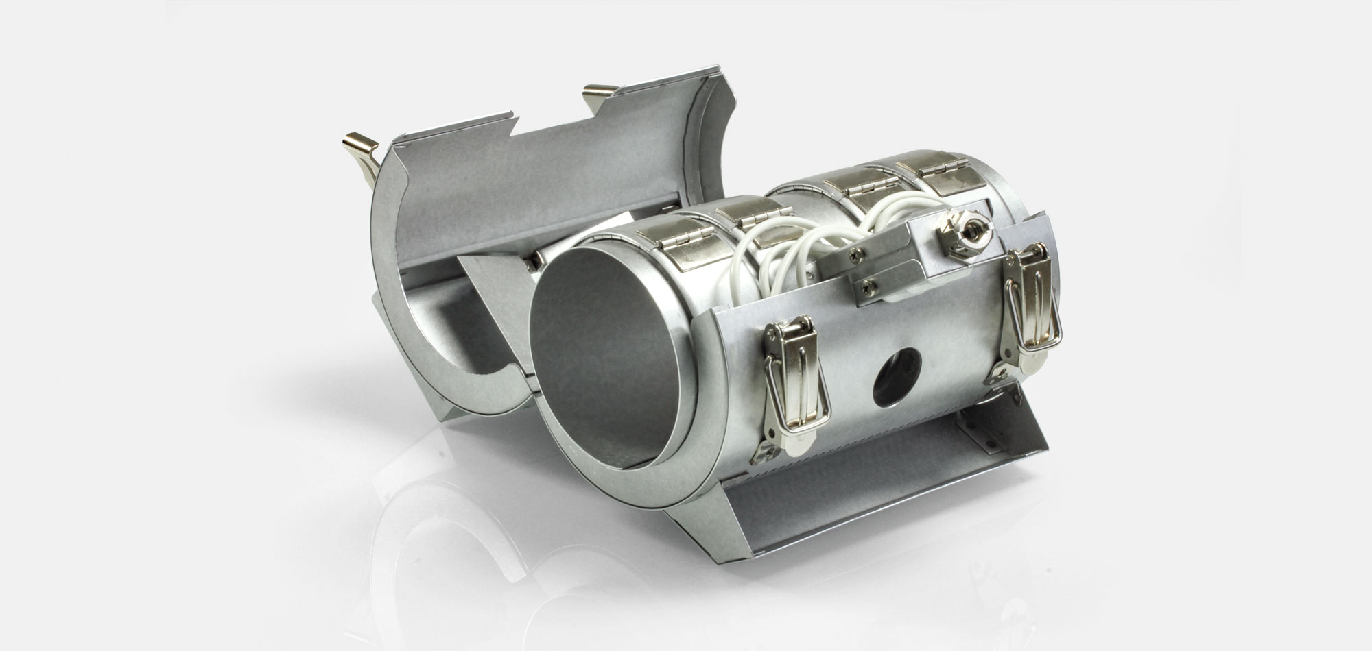Heat-Cool-Combination, temperatures up to 280°C, extrusion, injection molding, recycling systems, blowers, air cooling, insulation, mica insulated