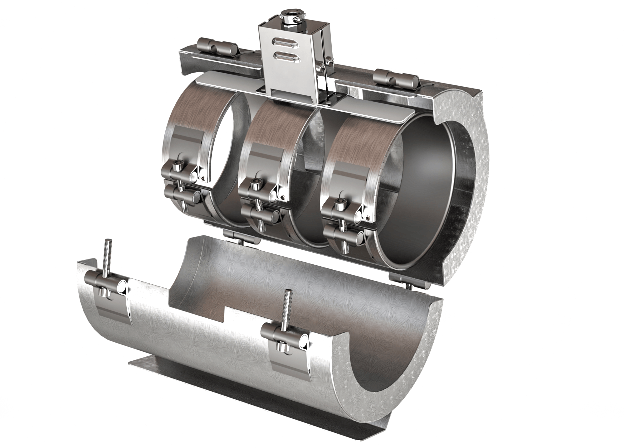 Heat-Cool-Combination, temperatures up to 280°C, extrusion, injection molding, recycling systems, blowers, air cooling, insulation, mica insulated