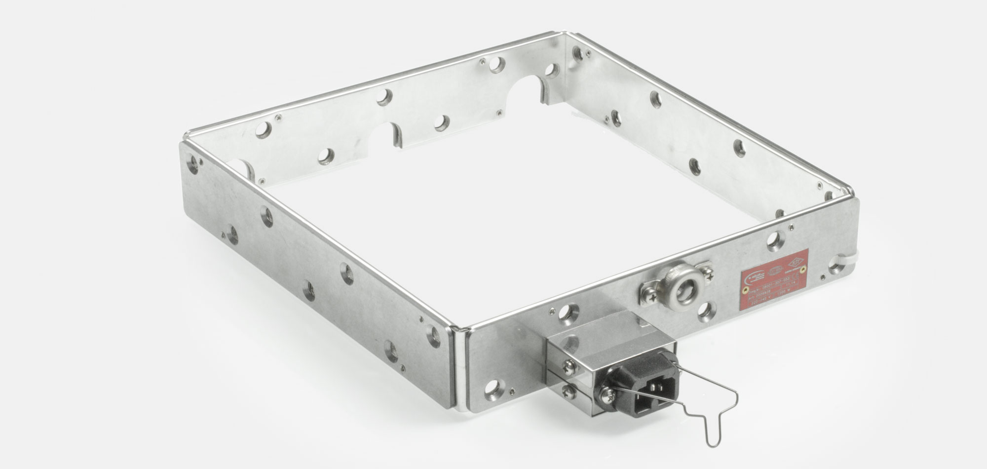 Tool Heater, Flat Heater, Frame Heater, for temperatures up to 450°C, extrusion, injection molding, plastic technology, holes, cutouts, thermocouple connector, integrated thermocouple, mineral insulated