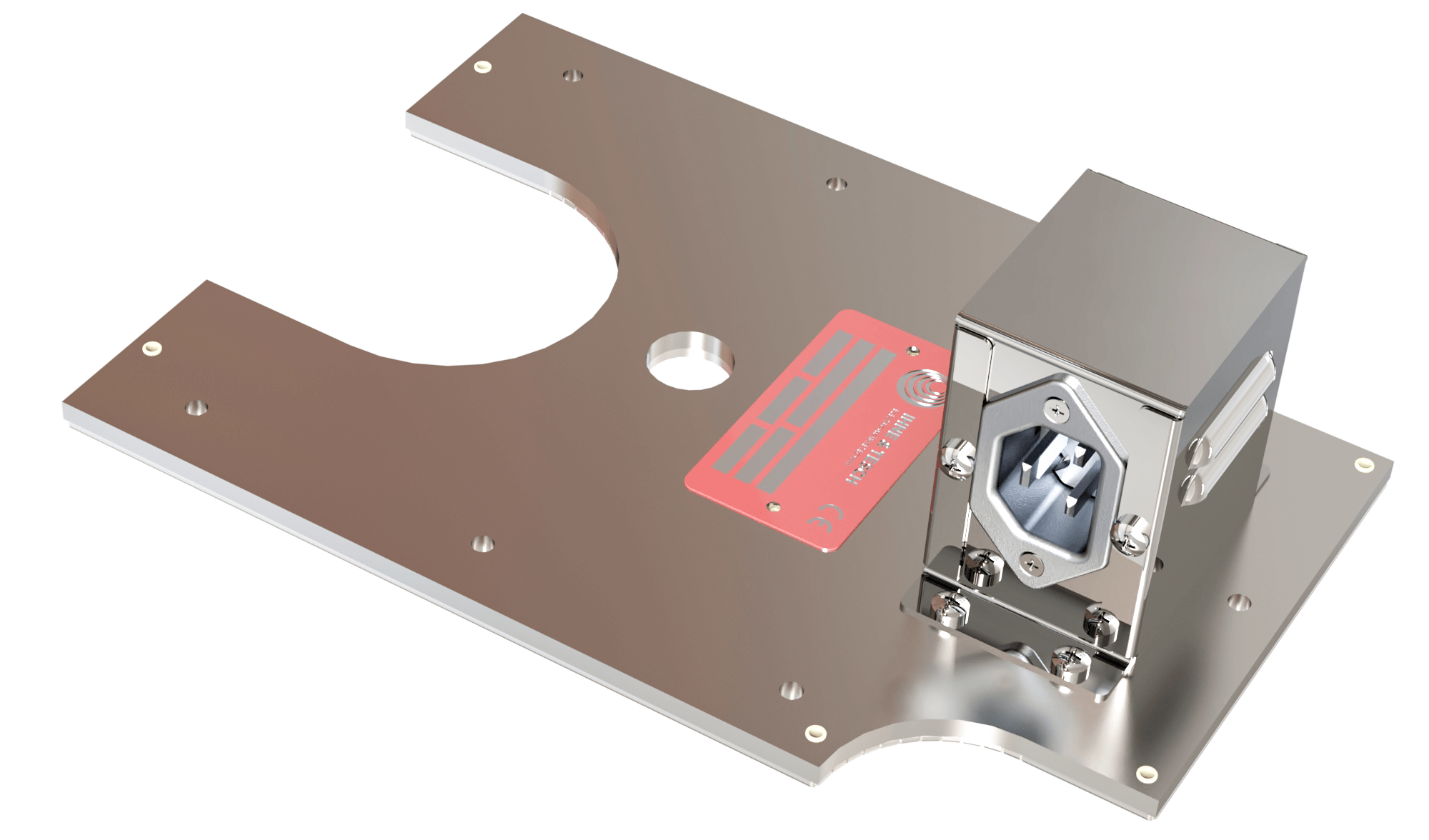 Tool Heater, Flat Heater, Frame Heater, for temperatures up to 450°C, extrusion, injection molding, plastic technology, holes, cutouts, thermocouple connector, integrated thermocouple, mineral insulated