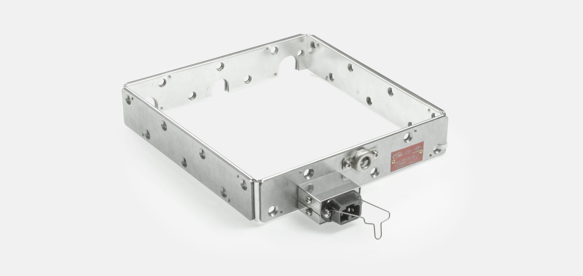 Tool Heater, Flat Heater, Frame Heater, for temperatures up to 450°C, extrusion, injection molding, plastic technology, holes, cutouts, thermocouple connector, integrated thermocouple, mineral insulated