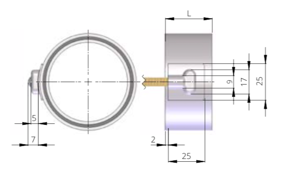 fig. 3: axial flat cap option 3