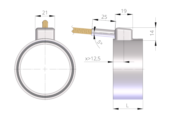 fig. 9: 5° axial nozzle cap