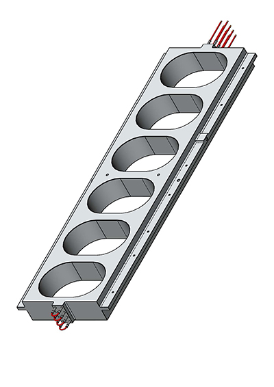 Cast-In Heaters example 6 cast-in heater e.g. for strand drying