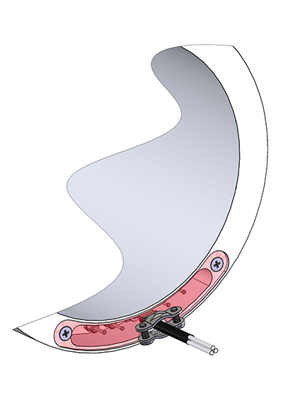 Cast-In Heaters example 8 countersink connection, IP20
