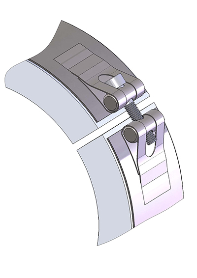 Cast-In Heaters example 5 direct screwed with clamp band