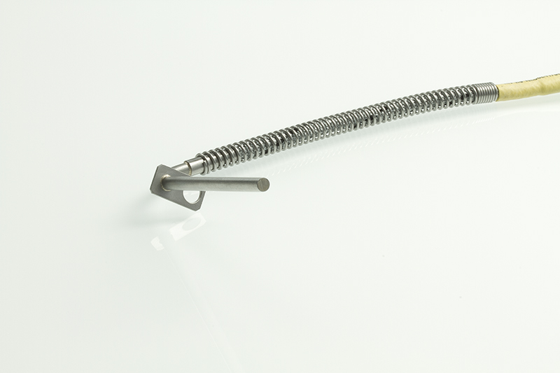 TEF 2 temperature sensor - 50 mm fitting depth 90° bend - anti-kink protection spring