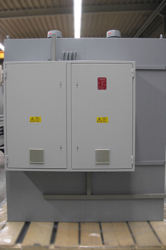 Efficient loading is provided with loading trolleys, or for pulse drying of textiles (T-shirts, Jeans, etc.), synthetic parts (hydraulic hoses) and others. The designs of trolleys are as per application requirements. Drying times can be realised via time