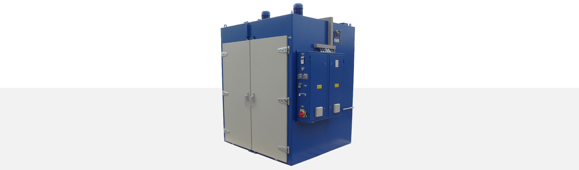 Efficient loading is provided with loading trolleys, or for pulse drying of textiles (T-shirts, Jeans, etc.), synthetic parts (hydraulic hoses) and others. The designs of trolleys are as per application requirements. Drying times can be realised via time