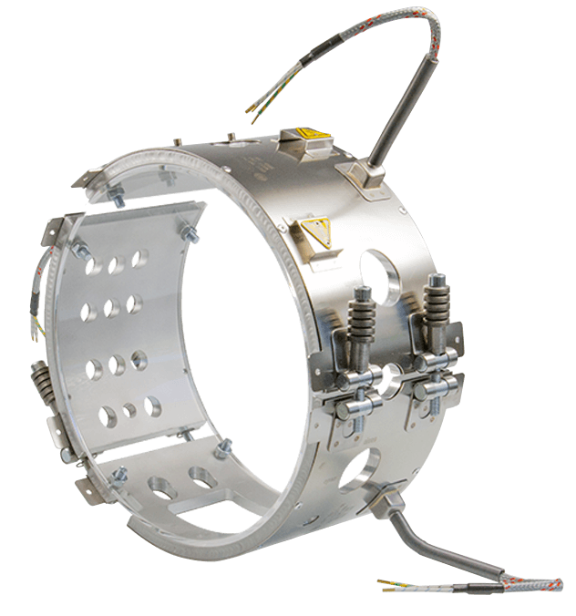 Band Heater with a large number of through holes for heating a viscometer